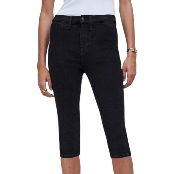 madewell the '90s capri jean alexdon wash black nr017 women size 32